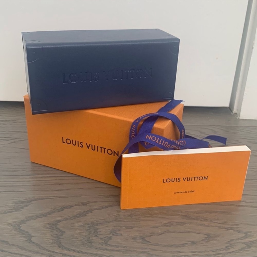 Louis Vuitton Sunglasses Case + Storage Box & Ribbon